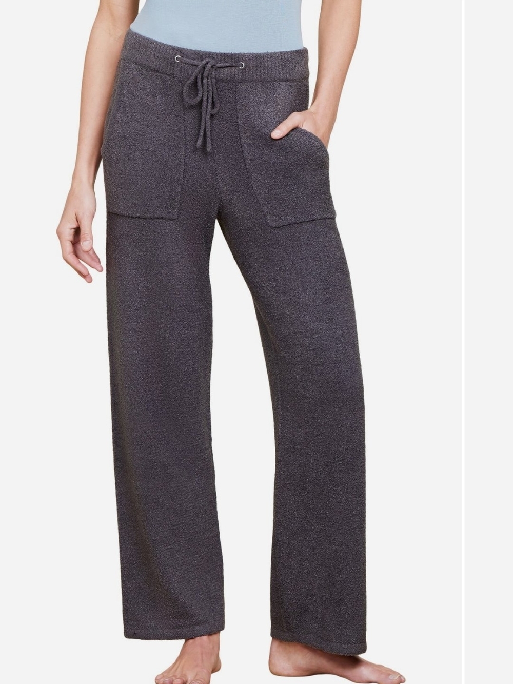 Barefoot Dreams Cozy Wide-Leg Lounge Pants in Carbon